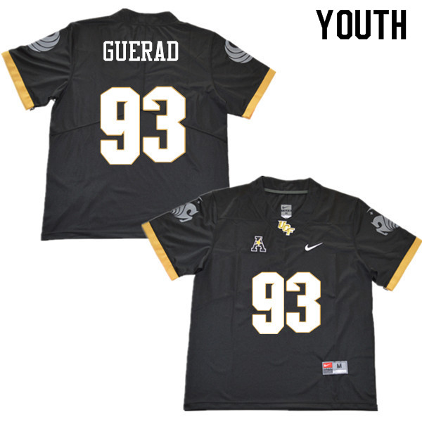 Youth #93 Tony Guerad UCF Knights College Football Jerseys Sale-Black